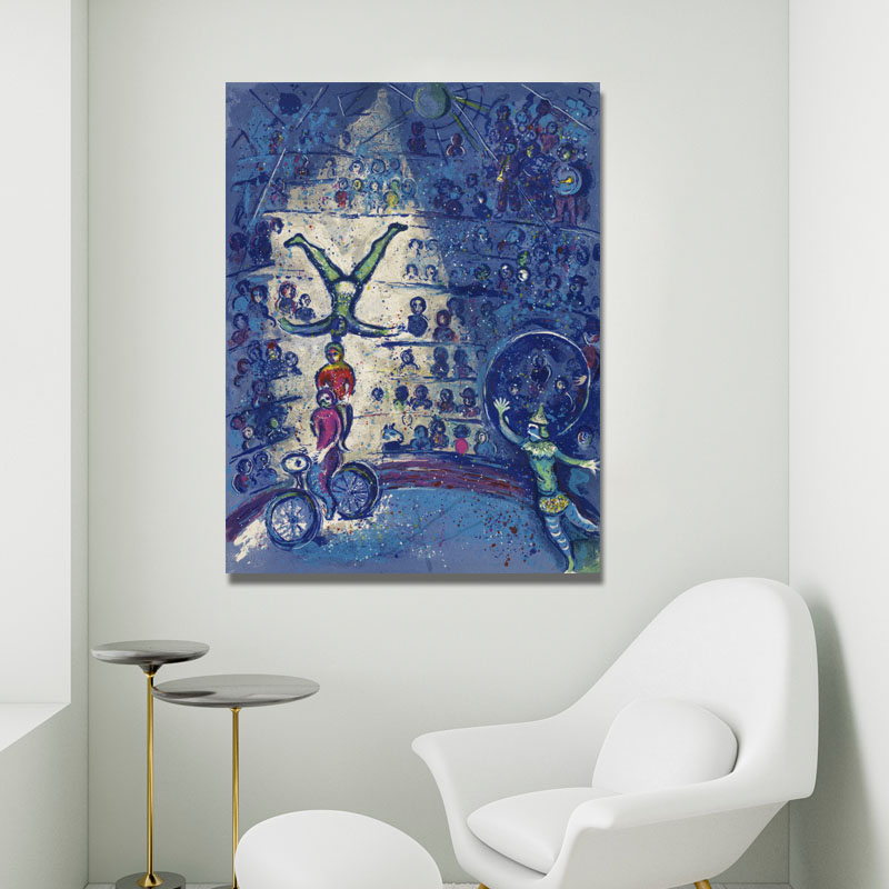 Πίνακας του Marc Chagall - Circus 70x92 Τελαρωμένος καμβάς σε ξύλο με πάχος 2cm